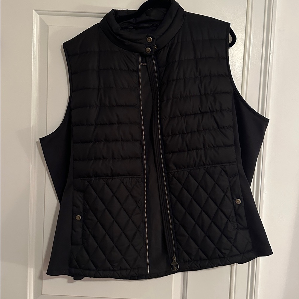 Barbour Black Quilted Vest